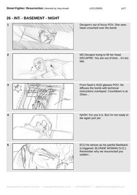 Nash and Decapre Showdown storyboard